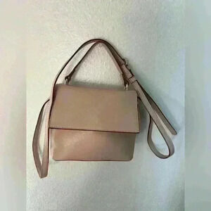 Sole Society Vegan Leather Crossbody Beige Purse With Card Slots Bag